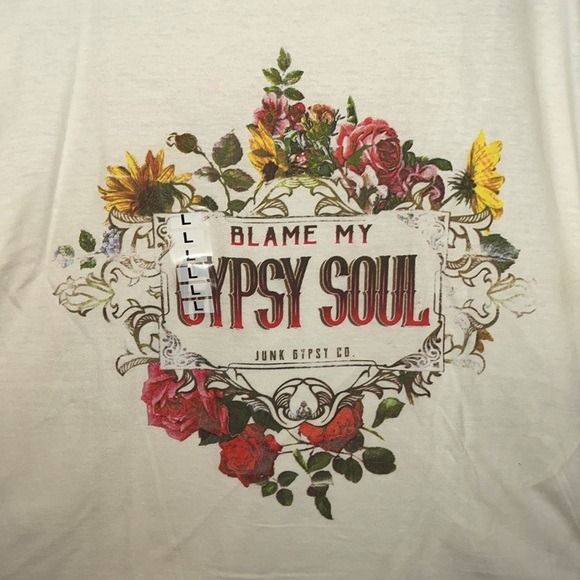 JUNK GYPSY Tops - JUNK GYPSY “BLAME MY GYPSY SOUL” SS TEE